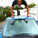 Football trickster car handstand