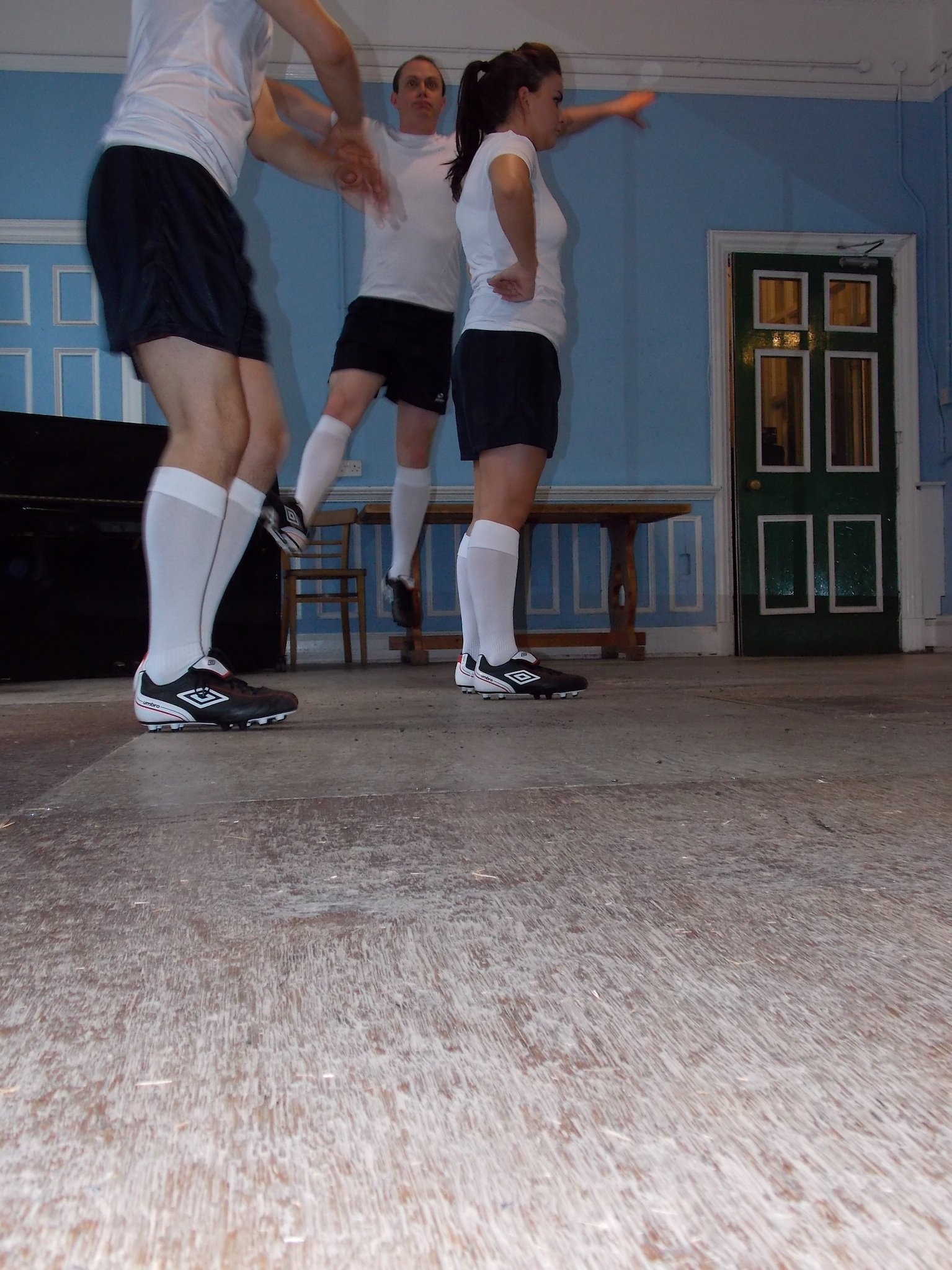 Tap dancers in football boots