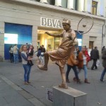 Sport-Tennis Street Human Statue