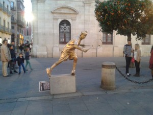 Tennis Street Human Statue