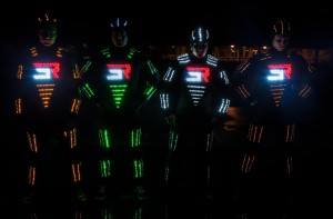 LED-Lit Parkour Team