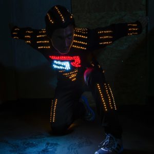 PARKOUR ENTERTAINER IN LED LIGHT OUTFIT