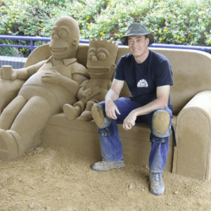 Bart Simpson Sand Sculpture