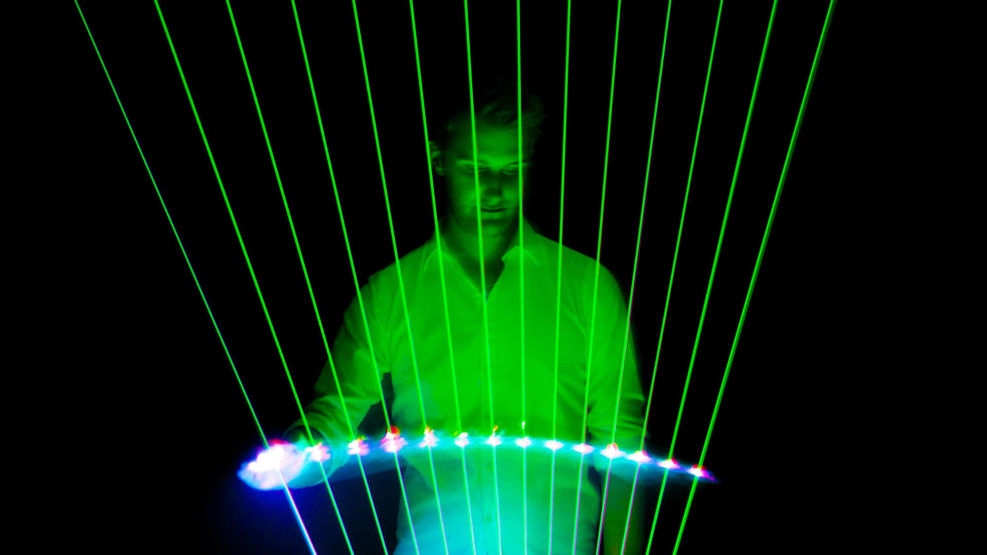 Laser Harp Entertainer for events