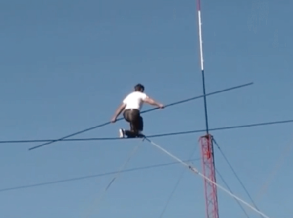 Street high wire stunts