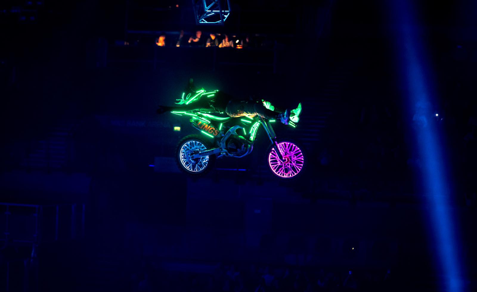 LED stunt show performers