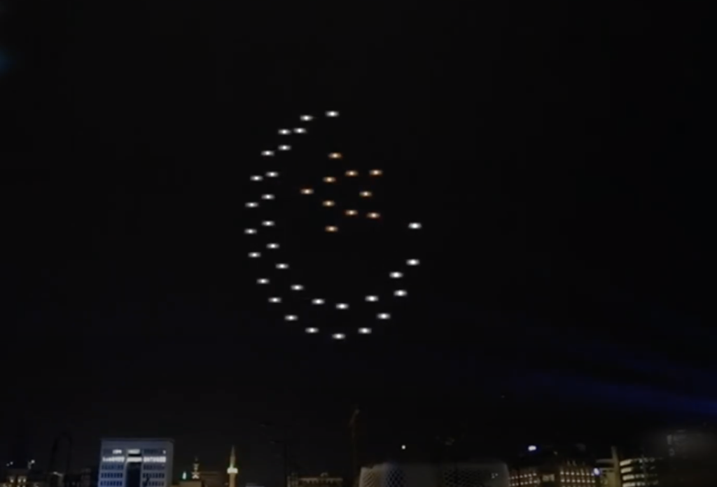 Celebrating Eid with Drone Display show for events in Saudi Arabia