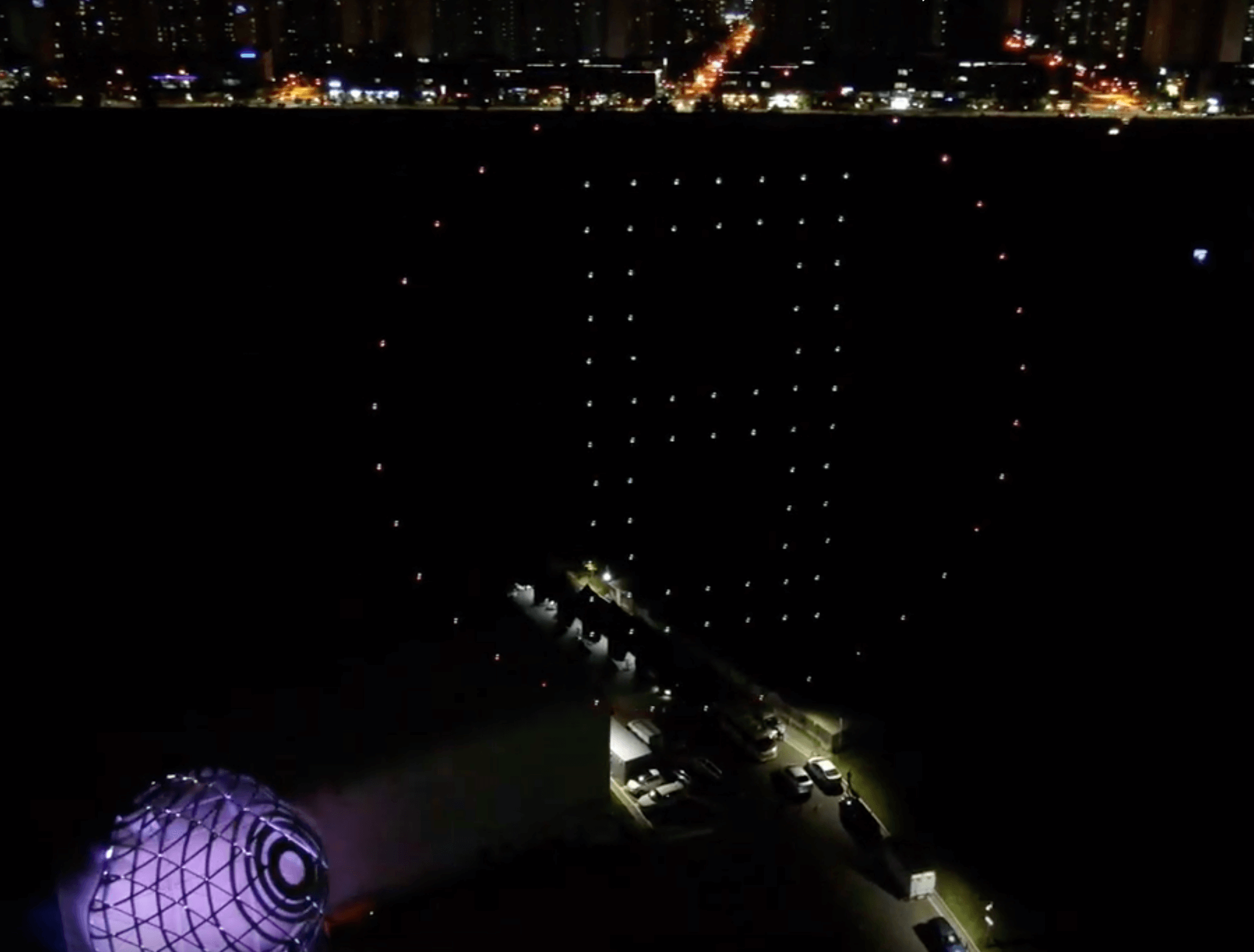LED light Drone (Night) FLASHING Show for Special Events Streets United