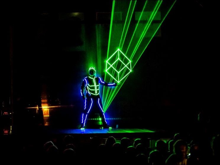 Laser Light Projection show for EVENTS in Germany